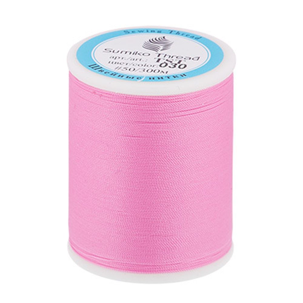 Нитки для трикотажных тканей SumikoThread 300 м, (328 ярд), 030 розовый