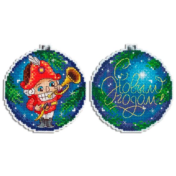 Набор для вышивания нитками МП Студия, Пора праздновать9х9см