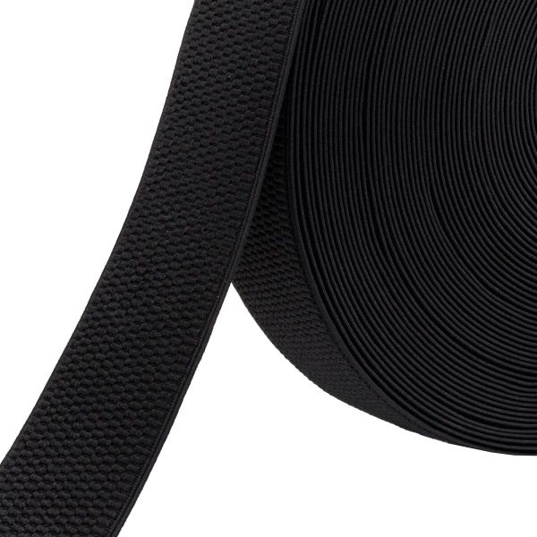 Резинка для подтяжек (помочная) 40.0 мм / 25 метров, 25.2 г/п.м., 580 черный, 6123-9344