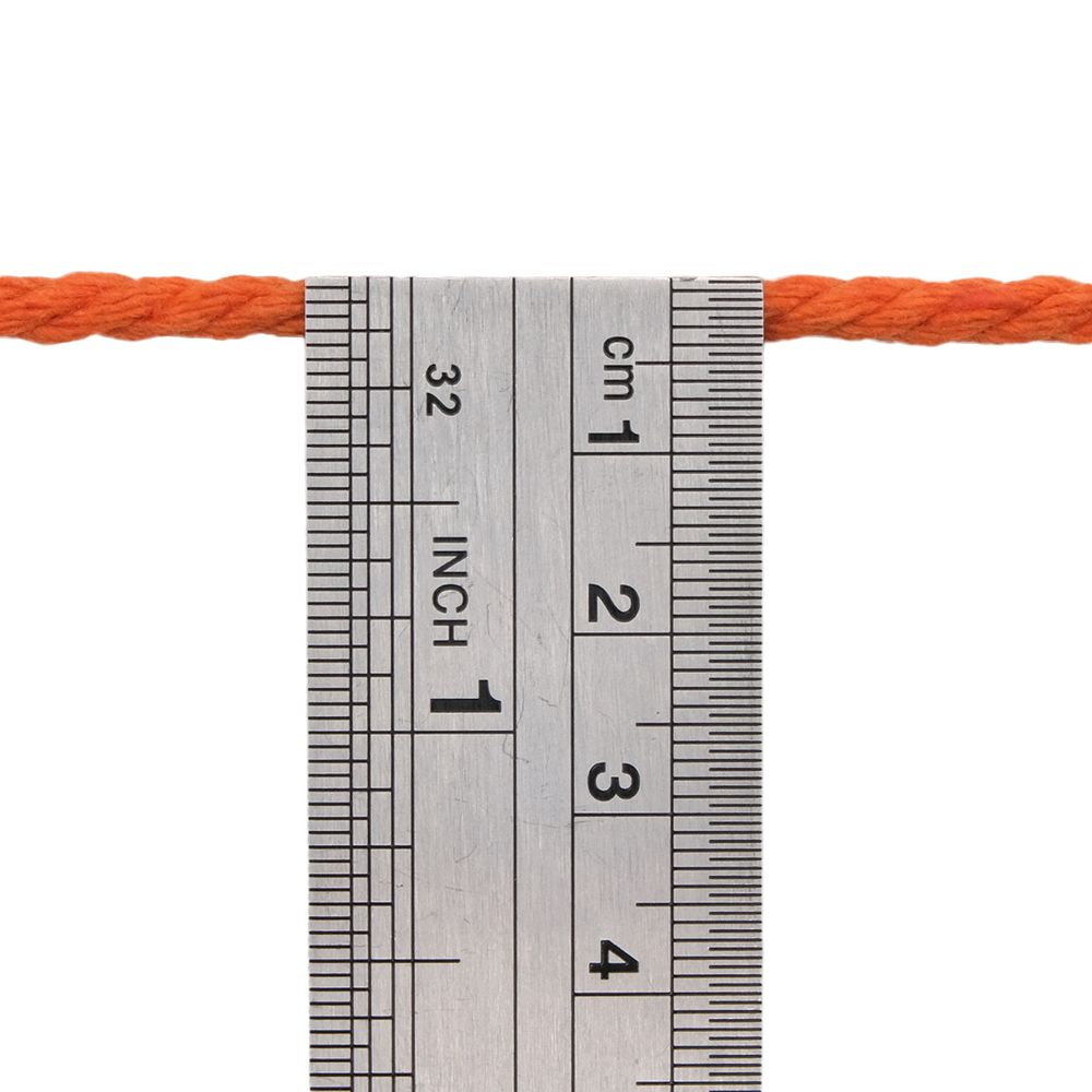 Шнур круглый х/б ⌀4.0 мм / 100 метров, (бобина) (оранжевый)