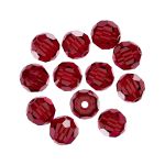 Бусины стекло ⌀6 мм, 12 шт, красный/siam, Preciosa 451-19-602