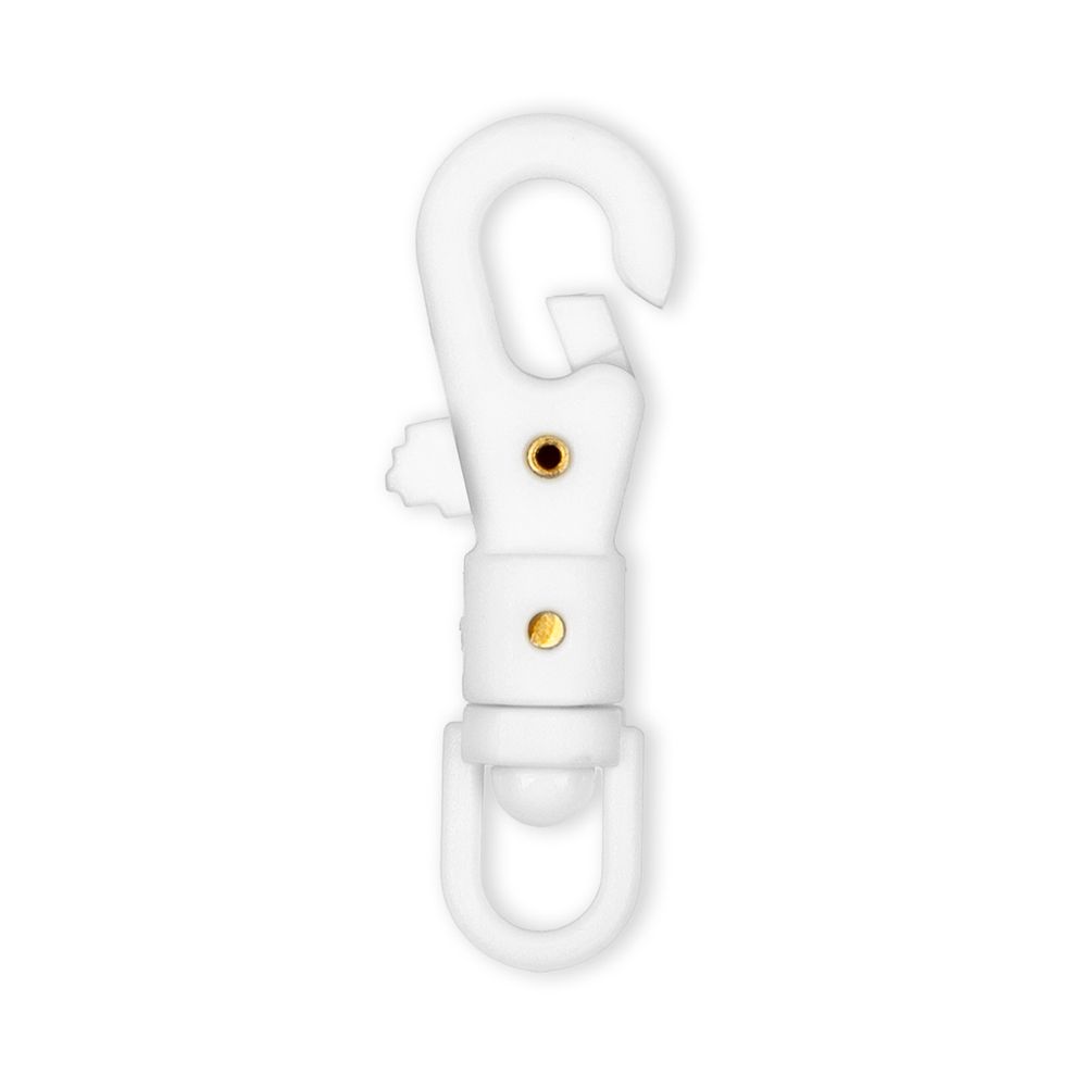 Карабин пластик 14 мм, 10 шт, №14 белый, Gamma GHB004