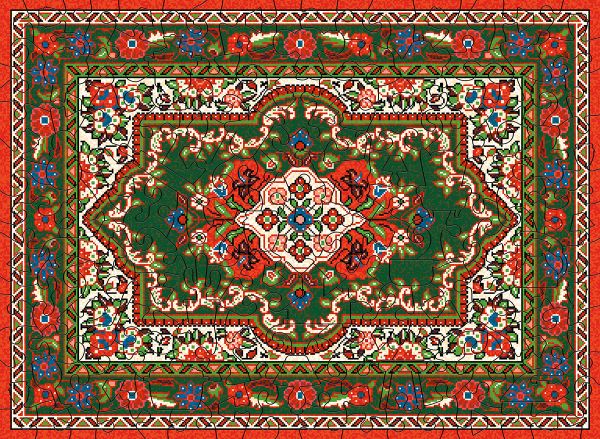 Пазл фигурный деревянный 156 элементов, PZLF-031 Ковер из прошлого, Фрея