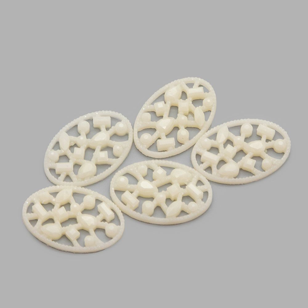 Украшение 20х30мм (белый), CON2520, 5 шт