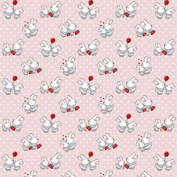 Бязь Премиум 50х50см набивная арт 262 Тейково рис 13401 вид 1 Зайчики, 778832