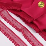 Кружево эластичное (стрейч) 25 мм, 8028, цв.S261 лесная ягода уп.50м, Kruzhevo