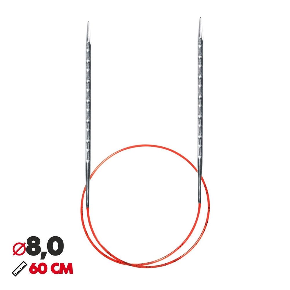 Спицы круговые Addi Novel ⌀8.0мм, 60 см /TOS/