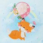 Алмазная (кристальная) мозаика Фрея ALBP-303, постер Лисичка на шаре, 20х20 см