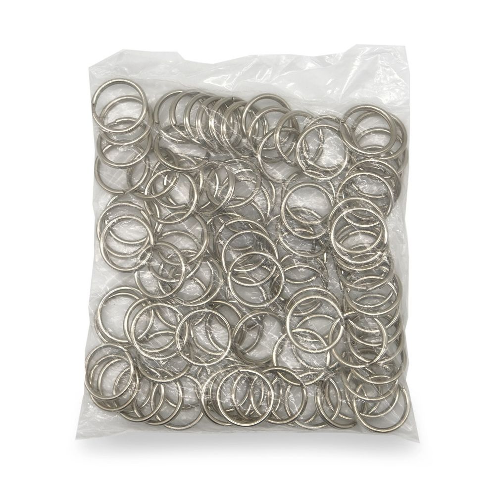 Кольцо для ключей и брелоков ⌀25 мм (32х32 мм, ⌀3,5 мм), никель, 100 шт