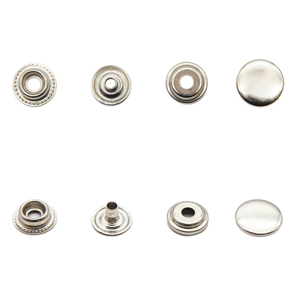 Кнопка Дельта (O-образная) ⌀15 мм, сталь, №61 никель, 72 шт, New Star