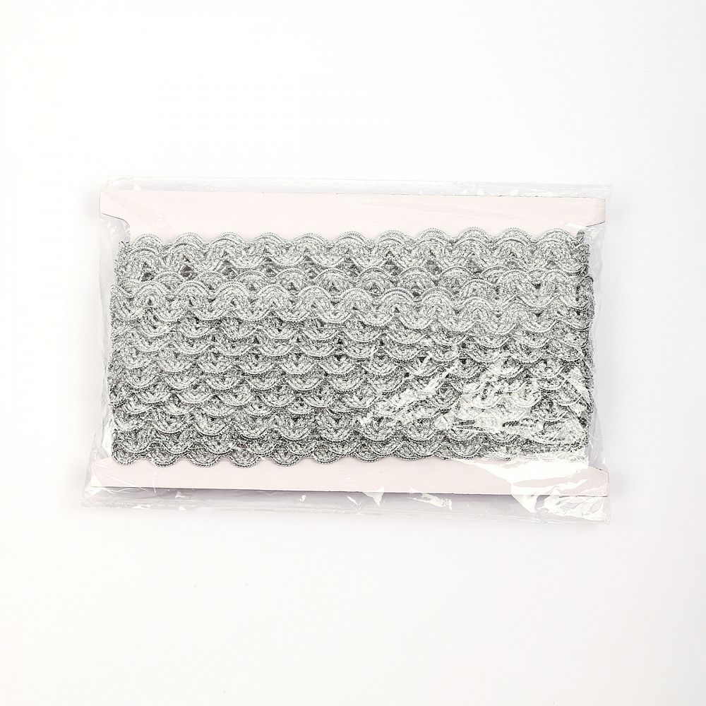 Тесьма отделочная 20 мм / 13.71 метров, TBY 907 цв.серебро