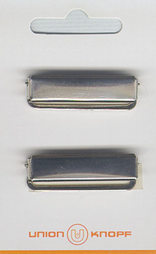Застежка металл Union Knopf 36 мм, цв. серебристый, 2 шт