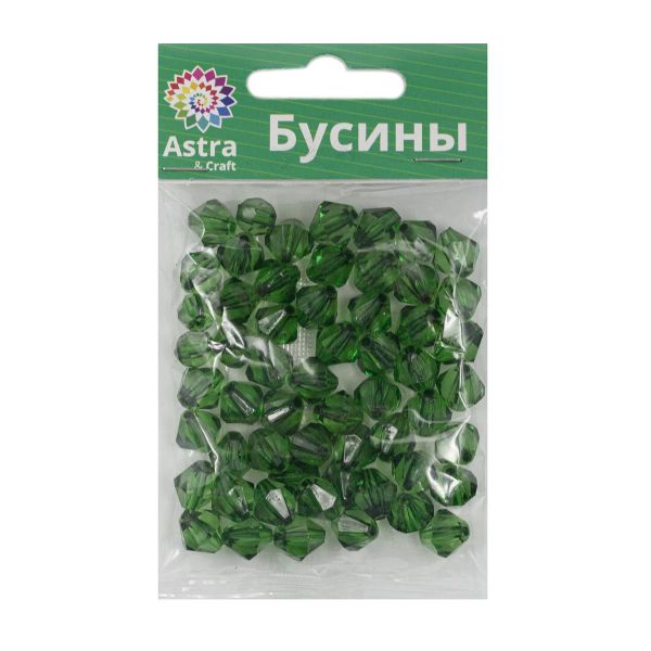 Бусины акрил ⌀10 мм, 25 г, ромбовидные, Astra&Craft, 59