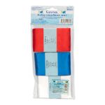 Набор свадебных лент 75 мм, 3х5.4 м, 01 белый/синий/красный, Gamma WRS