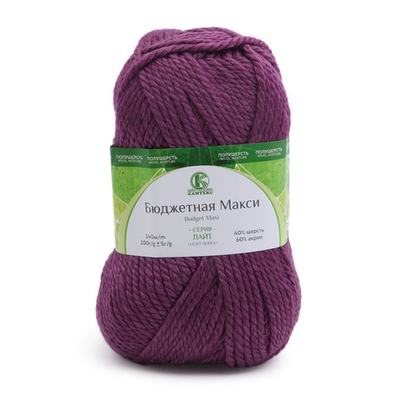 Пряжа Камтекс Бюджетная Макси / уп.4 мот. по 150 г, 140 м, 132 сухая роза