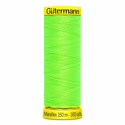 Нитки для трикотажа Gutermann Maraflex 120 (150 метров), 5 кат. | 3853 неоновый салатовый