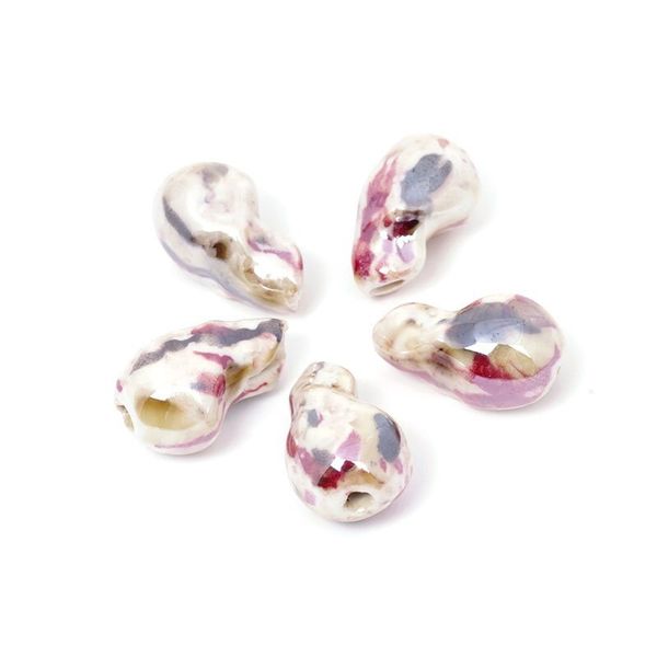 Бусины керамика 18х10 мм, цв. 006, 5 шт, Tesoro