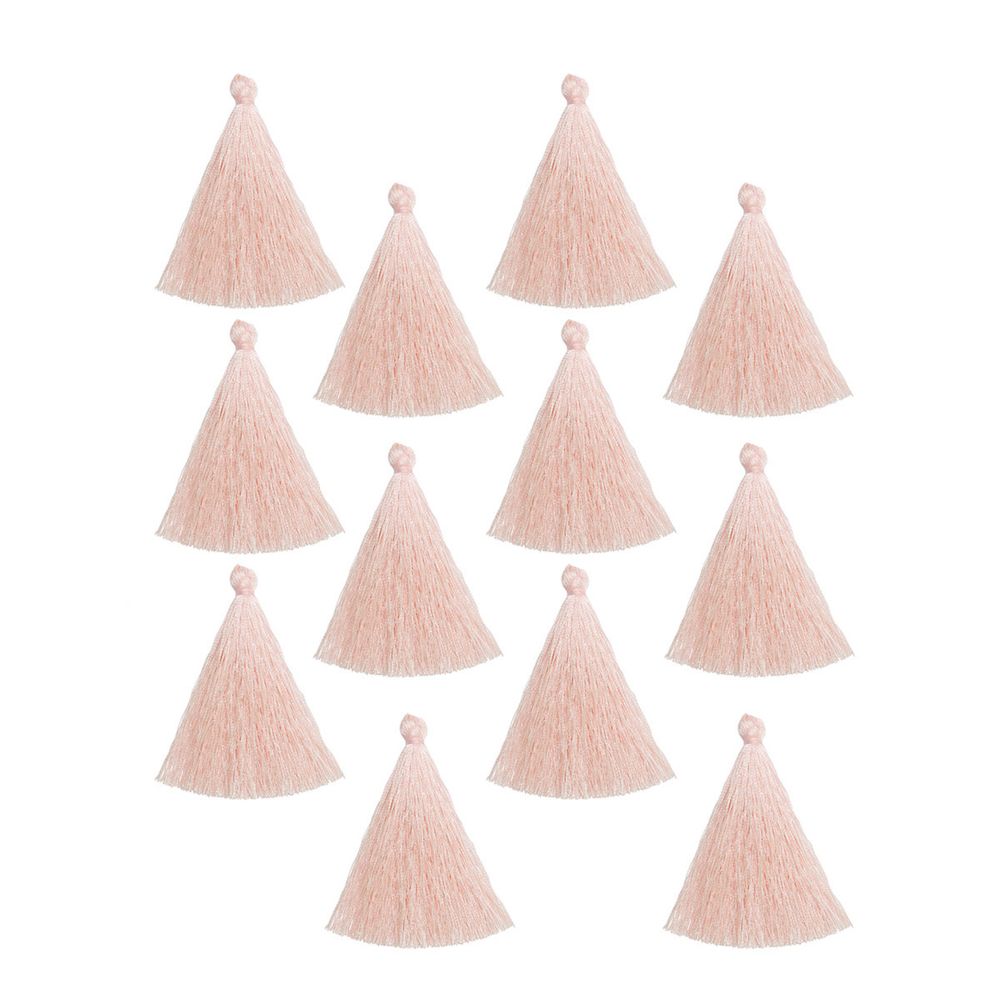 Кисти шторные 65.0 мм, декоративные, п/э, розовый, уп.12 шт