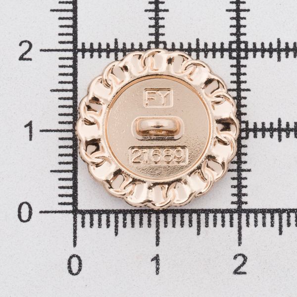 Пуговицы на ножке 32L=20 мм, металл, GD.White (золото-белый), 10 шт, MP05