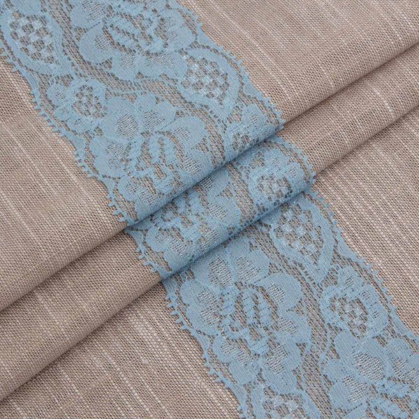 Кружево эластичное (стрейч) 58 мм, 5 м, ±4 см, JD040 голубой