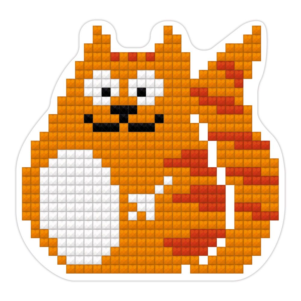 Алмазная (кристальная) мозаика Фрея, магнит Котик, 6,5х7 см