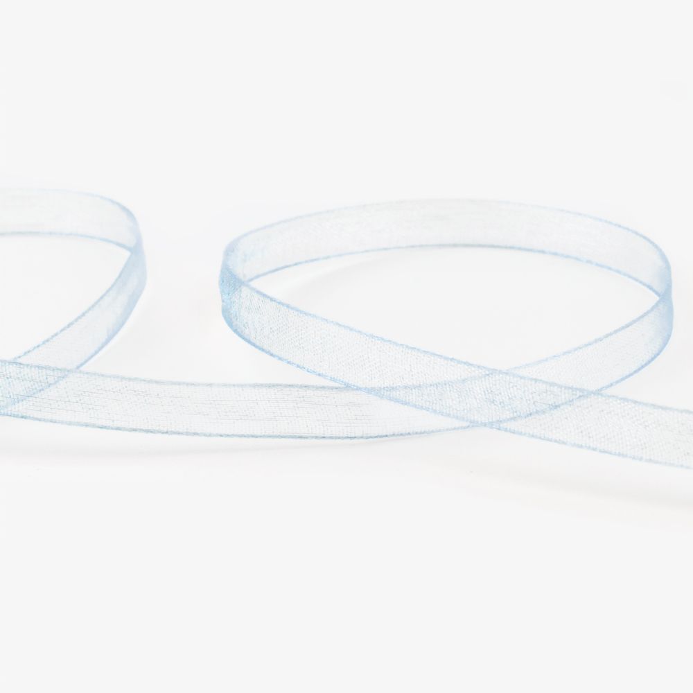 Лента капроновая (органза) _6.0 мм / 45.7 метров, 086 св. небесный, Blitz OR-6