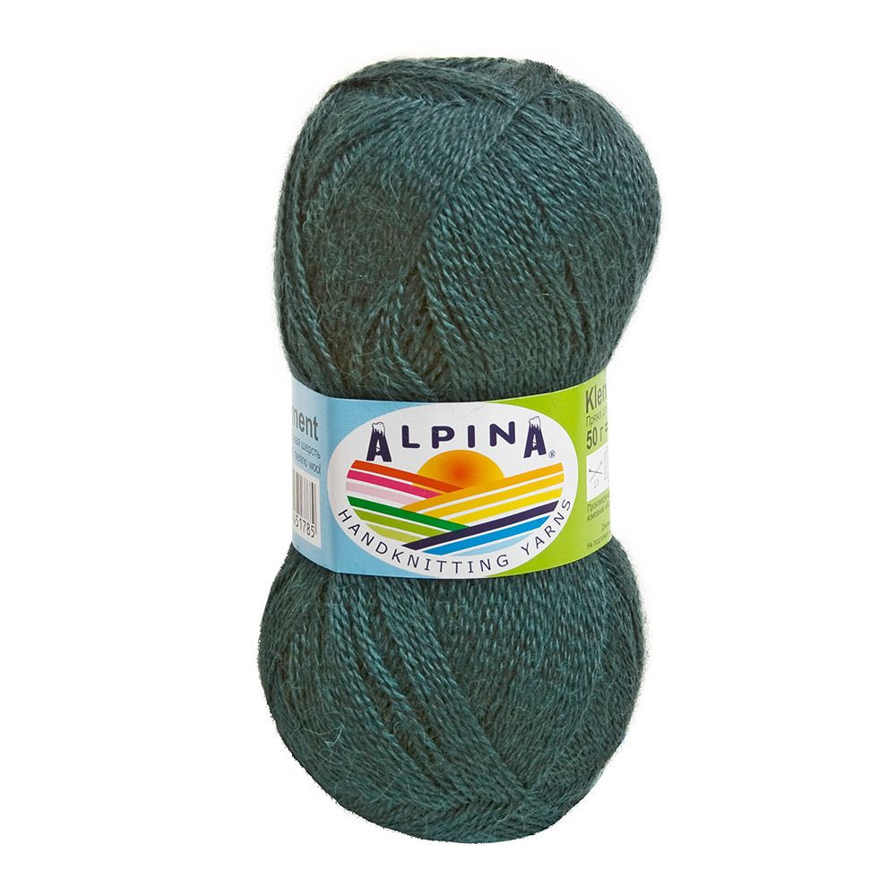 Пряжа Alpina Klement / уп.4 мот. по 50г, 300м, 07 т.зеленый