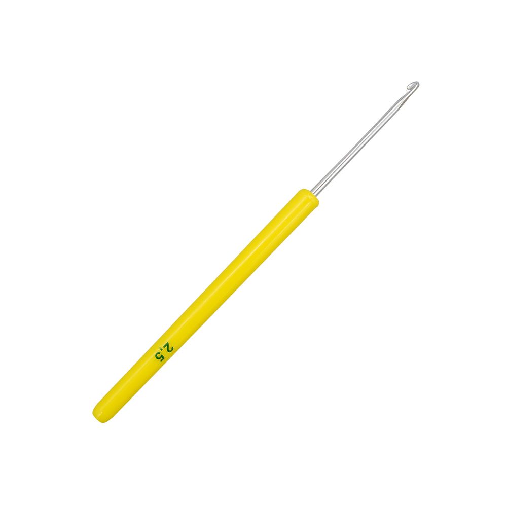 Крючок вязальный с пластиковой ручкой, 2,5 мм, 0332-6000, 10 шт
