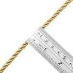 Шнур витой ⌀5.0 мм / 50 метров, металлизированный, золото