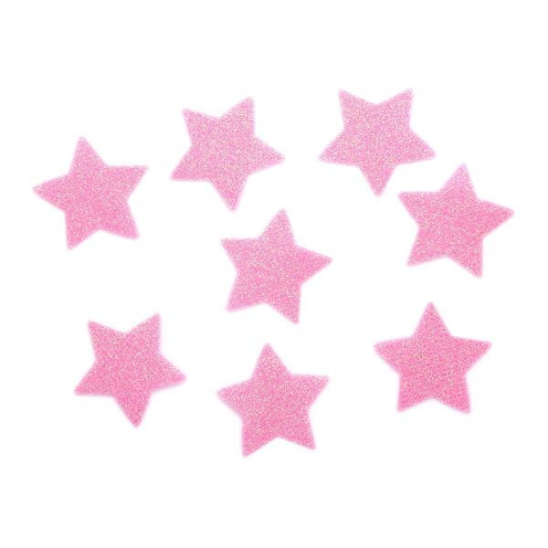 Набор декоративных элементов из ткани Звездочки 35х0,5мм 8 шт (св.розовый), 28655