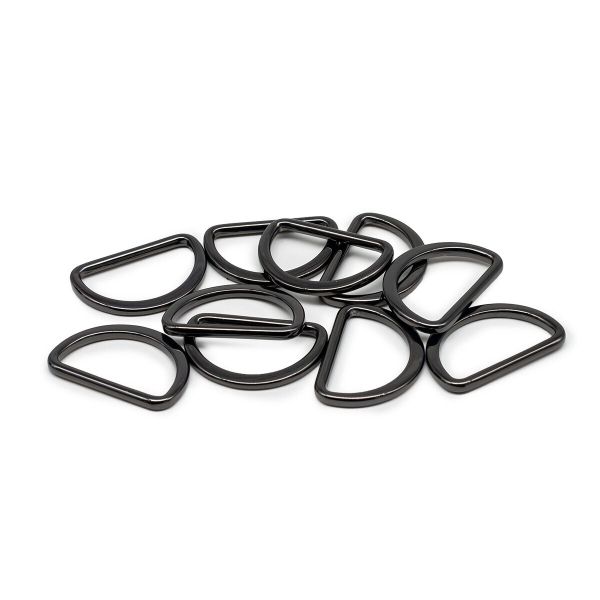 Полукольцо литое металл внутр. 30 мм (внешн. 36х25 мм), плоское, 10 шт, чер.никель ГР, 6887