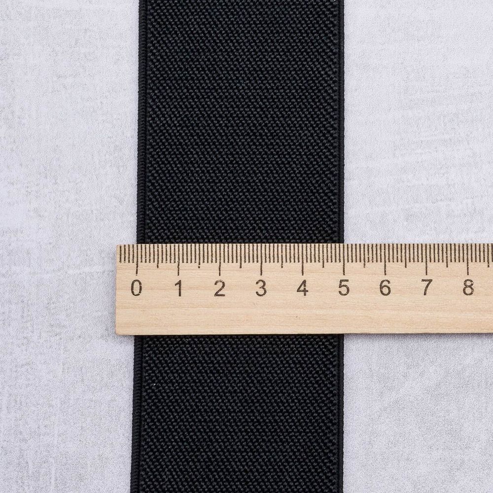 Резинка башмачная 50.0 мм / 20 метров, 67.5 г/п.м., (Мн), черный, 90618Ч