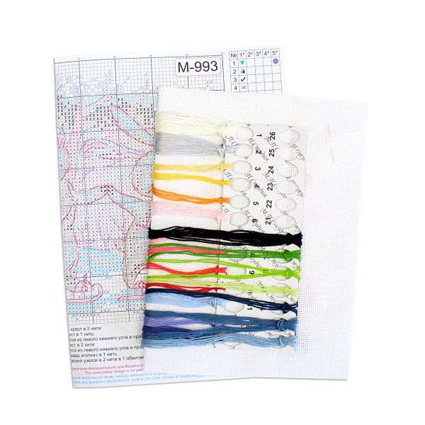 Набор для вышивания нитками МП Студия, Праздничный хоровод 13х20см