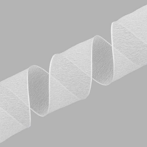 Лента декоративная 40 мм / 9.14 метра, белый, 3Al327