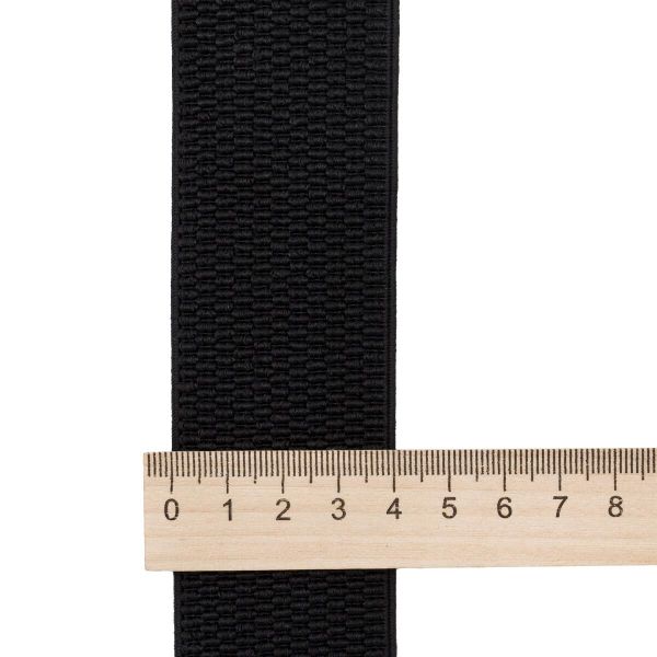 Резинка для подтяжек (помочная) 40.0 мм / 25 метров, 25.2 г/п.м., 580 черный, 6123-9344