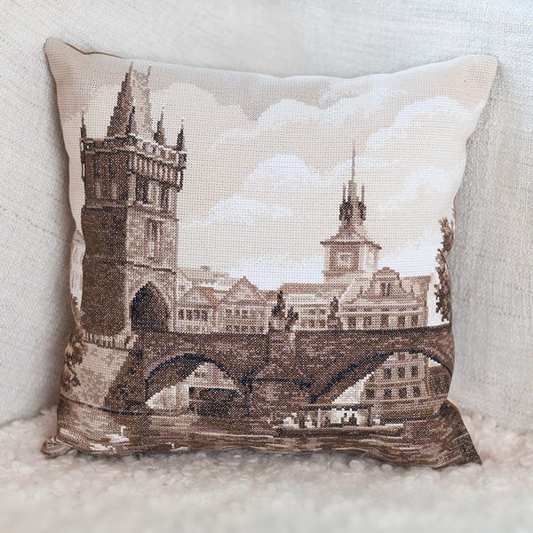 Набор для вышивания нитками Panna, Подушка Злата Прага, 42х42 см