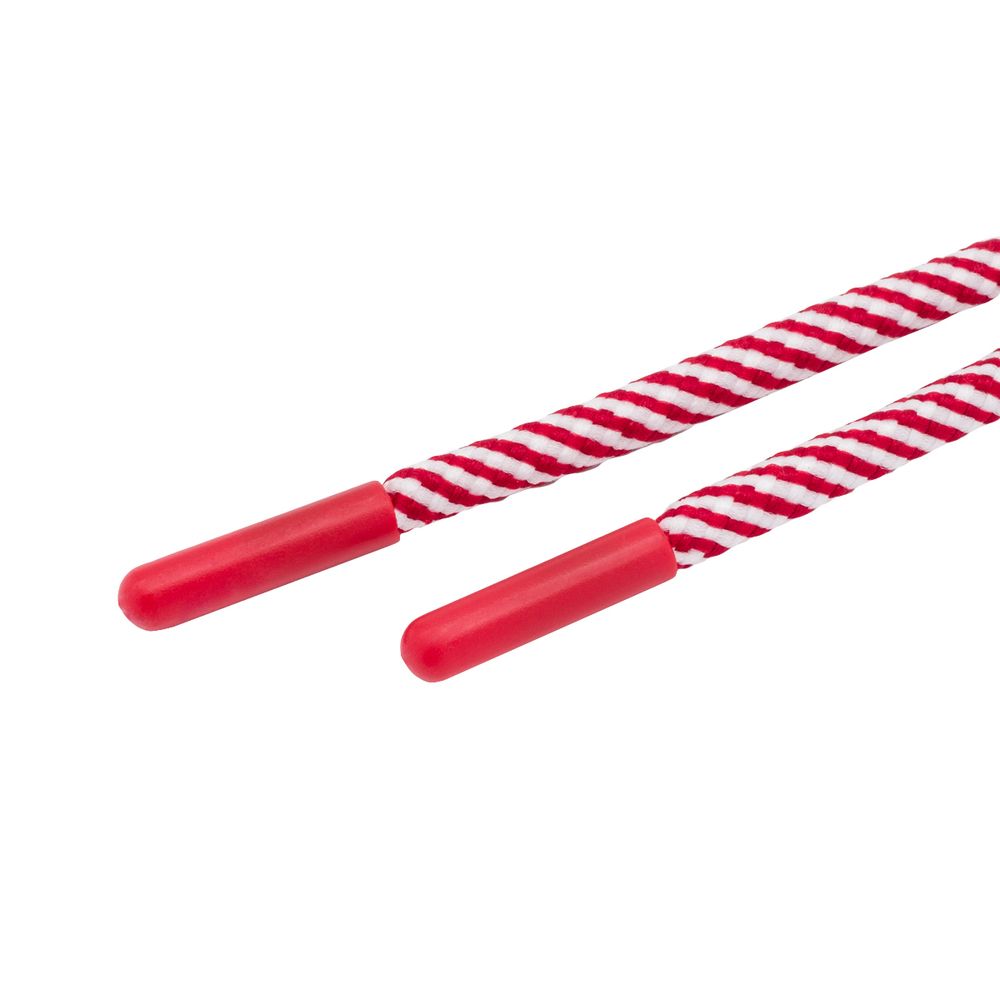 Шнурок круглый двухцветный ⌀5.0 мм / 135см, 1 шт, 06 красный/белый, 3AR2803