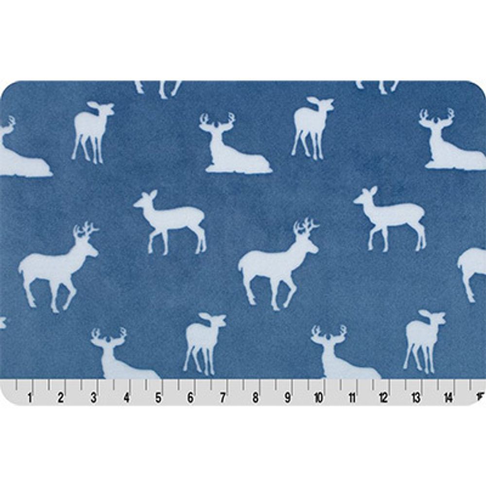 Плюш (ткань) Peppy Mockingbird Cuddle 440 г/м², 48х48 см, premier deer to me blue