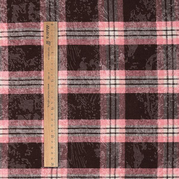 Фланель рубашечная вареная 150 г/м², 150 см / 2 метра, TBY.Fl.C750 розовый