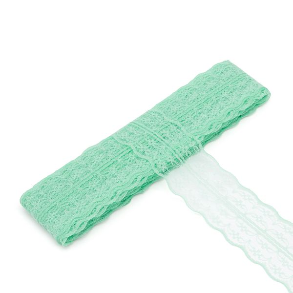 Кружево на сетке 45 мм / 9.14 метра, 11 мятный, 3AR3730