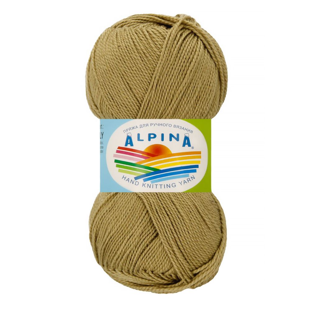 Пряжа Alpina Holly / уп.10 мот. по 50г, 200м, 167 оливковый