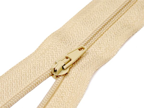 Молния спираль (витая) (цв.SBS) брючная Т3 (3 мм) 1 зам., н/раз., 18 см, автомат, S-180 бежевый, уп.100 шт