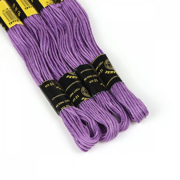 Мулине ПНК им.Кирова цв.2206 фиолетовый, 24 мотка по 8 метров