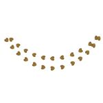 Гирлянда-растяжка 3 м, №02_сердечки золото, Boomzee GBZ-02