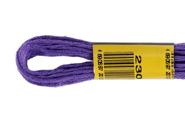 Мулине ПНК им.Кирова цв.2308 т.-фиалковый, Россия, 24 мотка по 8 метров