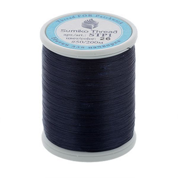 Нитки для пэчворка SumikoThread 200 м, (219 ярд), 26 т.синий