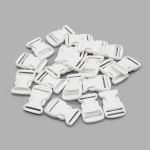 Фастекс (пряжка трезубец) пластик 20 мм, 20 шт, белый