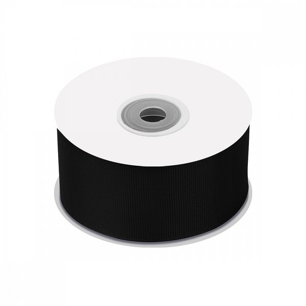 Лента репсовая (в рубчик) 50.0 мм, цв. 030 черный For Hobby, уп. 22.86м (±1м)