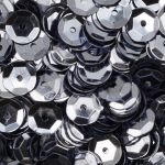 Пайетки граненые 6 мм, 100 гр, М18 темное серебро