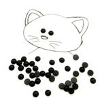 Глазки клеевые арт.КЛ.26247 цв. черный 8 мм уп. 30 шт